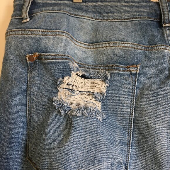 NWOT Judy Blue Distressed High Waist Blue Jeans - Picture 4 of 16
